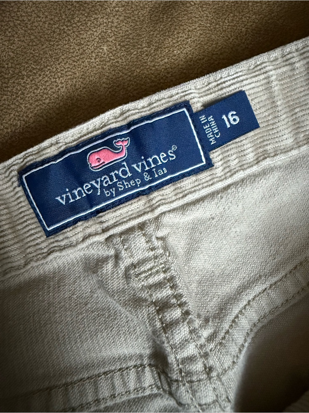 Vineyard Vines Men's Slim Straight Corduroy Jeans in Beige